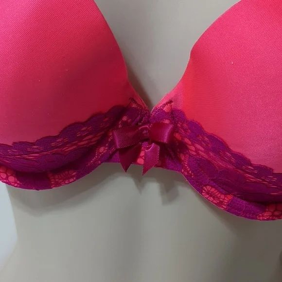 Victorias Secret Bra 34D Body by Victoria Lined Demi Pink - Picture 2 of 6